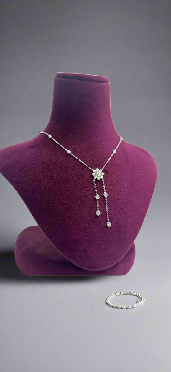 Sunflower lariat necklace