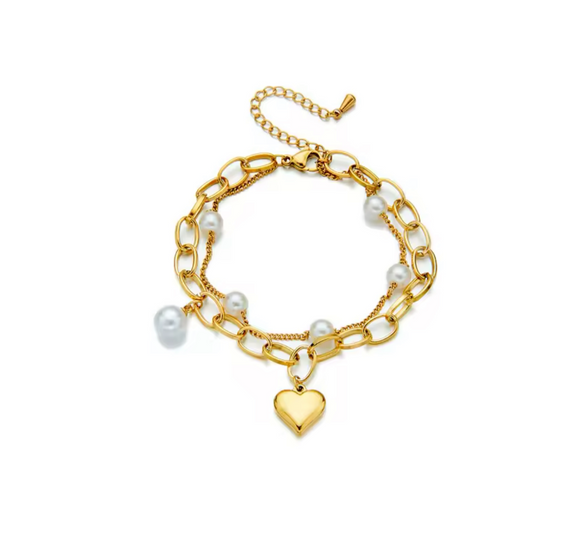 Rosie Heart Charm Bracelet